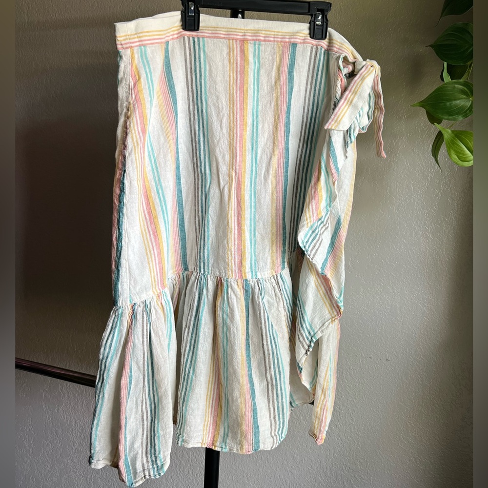 Chaps Pastel Striped Midi Skirt
